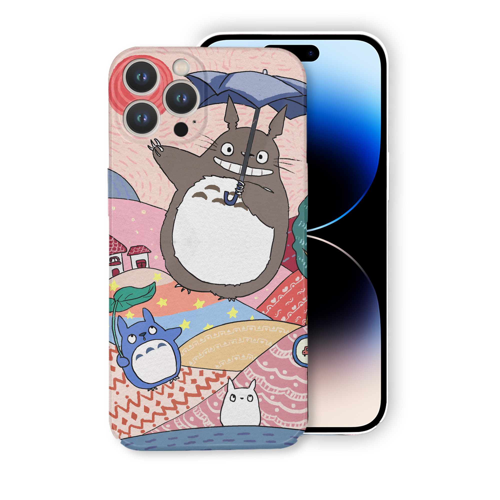 （画像用） となりのトトロ 草壁メイ 草壁サツキ My Neighbor Totoro Satsuki Kusakabe Mei Kusakabe 【iPhone 14シリーズ対応】ハードケース
